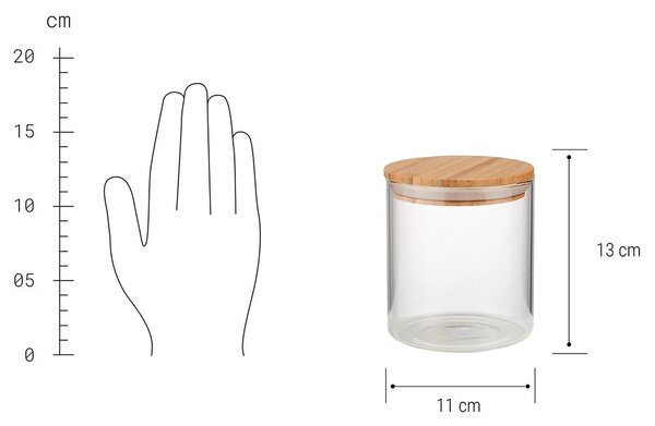 WOODLOCK üveg tároló, 960 ml