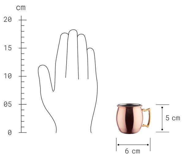 MOSCOW MULE mini koktél bögre 60ml