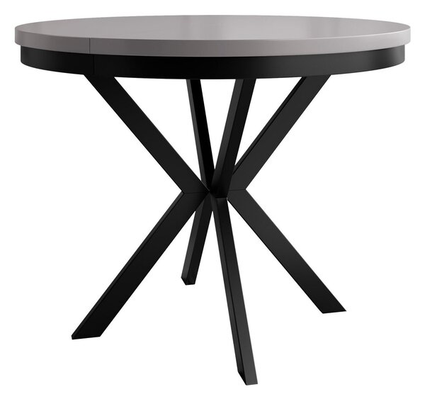 Asztal Oswego 155, 76cm, Szürke, Fekete