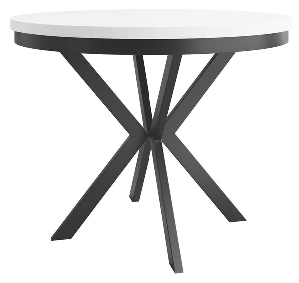 Asztal Oswego 155, 76cm, Fekete, Fehér
