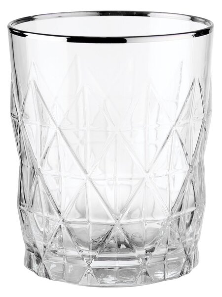 UPSCALE vizes pohár ezüst szegéllyel 345 ml