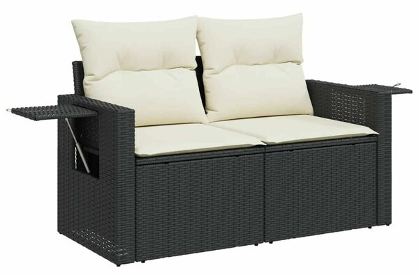 VidaXL Polyrattan Kerti Ülőgarnitúra - 14 részes - Fekete