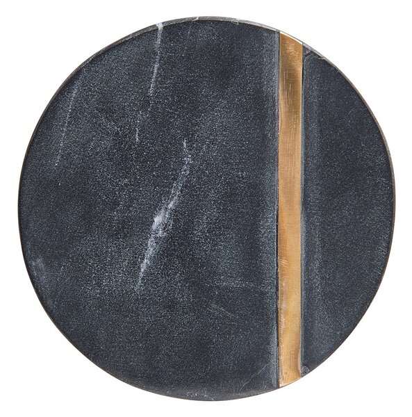 MARBLE márvány poháralátét, fekete-arany