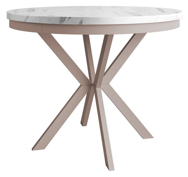 Asztal Oswego 156, 76cm, Kasmír, Fehér márvány