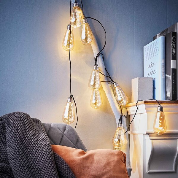 BULB LIGHTS égősor, villanykörte 10 égőveL, fali csatlakozóval