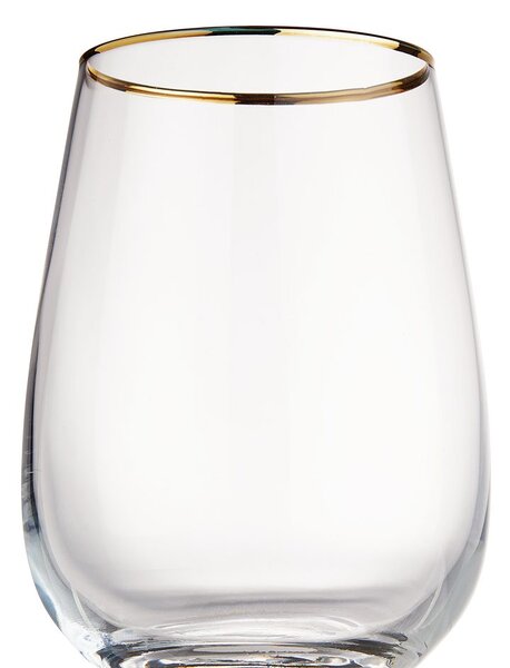 TOUCH OF GOLD vizespohár aranyszegéllyel, 590 ml