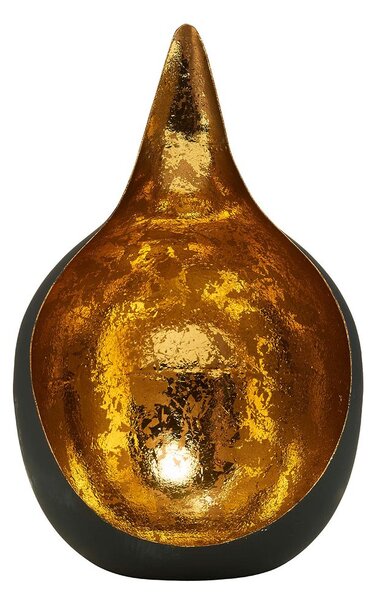 DELIGHT mécsestartó fekete-arany, 20cm