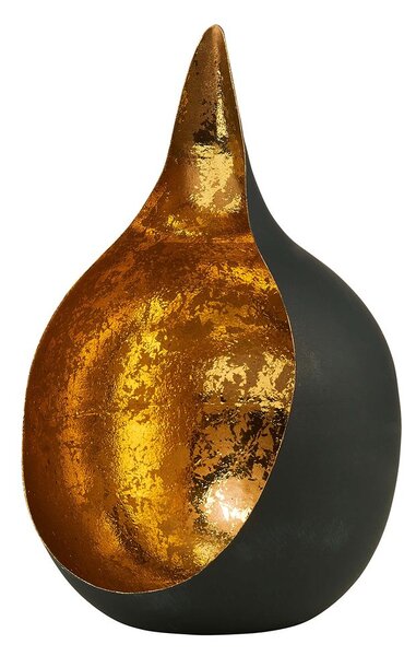 DELIGHT mécsestartó fekete-arany, 20cm