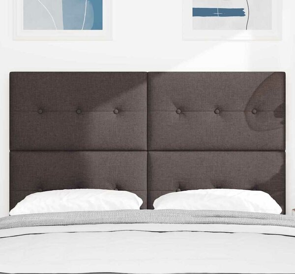 VidaXL LED ágytámla LED szalagokkal Sötét Barna 160 cm szövet