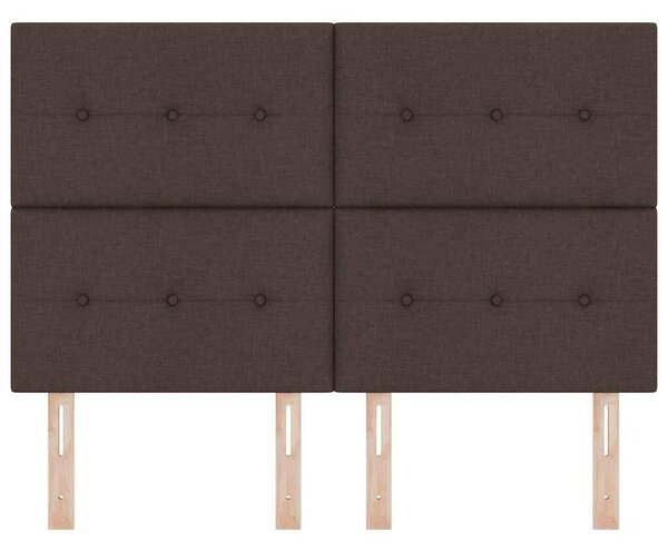 VidaXL LED ágytámla LED szalagokkal Sötét Barna 160 cm szövet