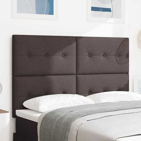 VidaXL LED ágytámla LED szalagokkal Sötét Barna 160 cm szövet