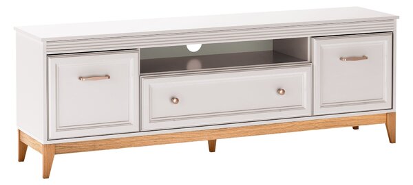 TV-állvány Sonfera 108, Közepes sűrűségű farostlemez, Laminált forgácslap, 62x179x41cm, Kasmír, Tölgy