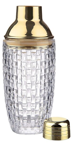 BAR NOBLE koktél shaker, üveg arany tetővel 370 ml