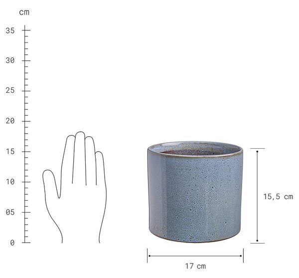 GLAZE kaspó, zöld Ø17cm