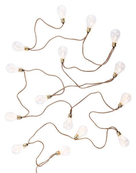 BULB LIGHTS égősor, villanykörte natúr zsinórral, fali csatlakozóval, 15 égő