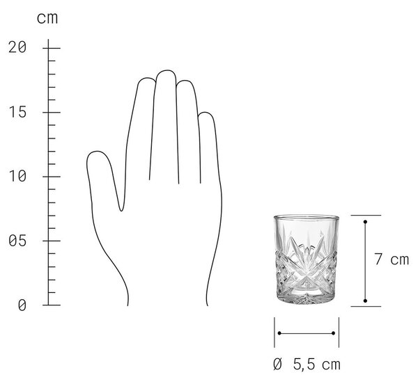 CRYSTAL CLUB kristályüveg felespohár, 90ml