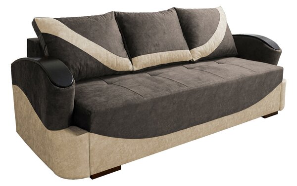 Kanapéágy Decatur 103, Kárpit, 90x234x96cm, Barna