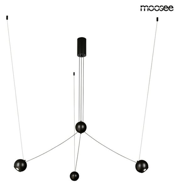 MOOSEE OCTO 3 Fekete Alumínium LED Függőlámpa