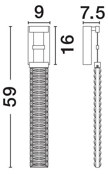 Lazura LED dekoratív fali lámpa