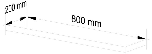 AKORD PS-4 80cm Fali Polc Laminált Fehér Matt