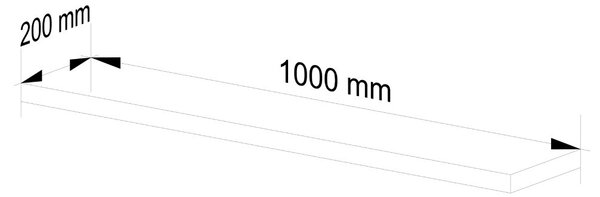 AKORD PS-5 Fali Polc Égerfa 100cm Laminált