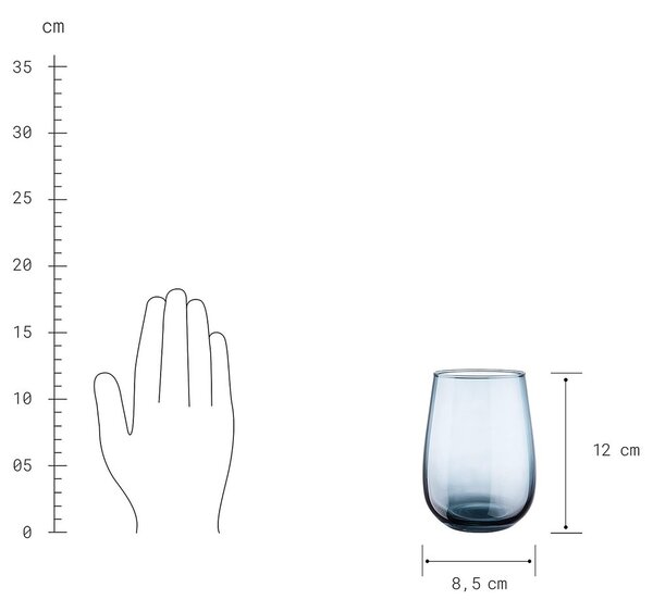 CALICO vizespohár, kék 590ml