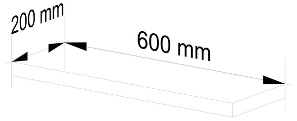 AKORD PS-3 Fali Polc 60cm Fehér Laminált