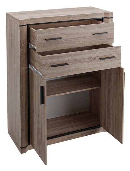 Komód Lorelie 105, Laminált forgácslap, 123x97x44cm, Triufel tölgy