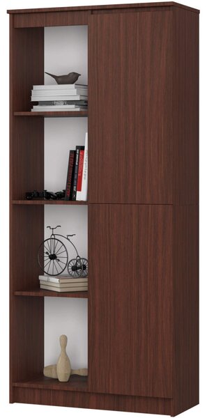 AKORD CLP Irodai Könyvszekrény Laminált Wenge 8 Polcos