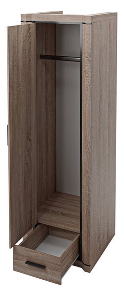 Gardróbszekrény Lorelie 117, Laminált forgácslap, 192x58x58cm, Triufel tölgy