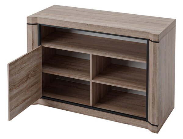 TV-állvány Lorelie 110, Laminált forgácslap, 72x107x50cm, Triufel tölgy