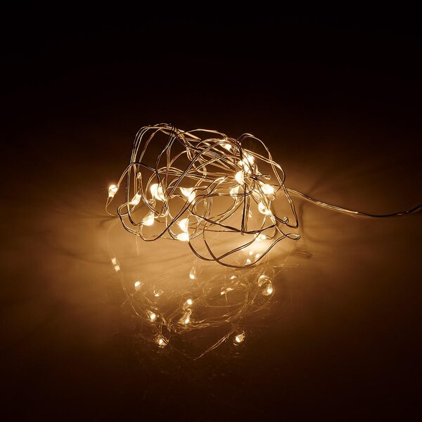 TWINE LIGHTS LED égősor USB csatlakozóval, átlátszó 20 égő