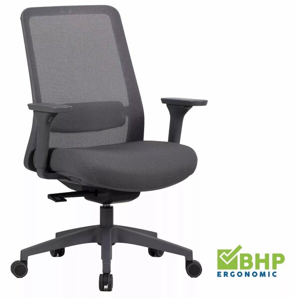 Q-718 Ergonomikus Hálós Forgószék Szürke