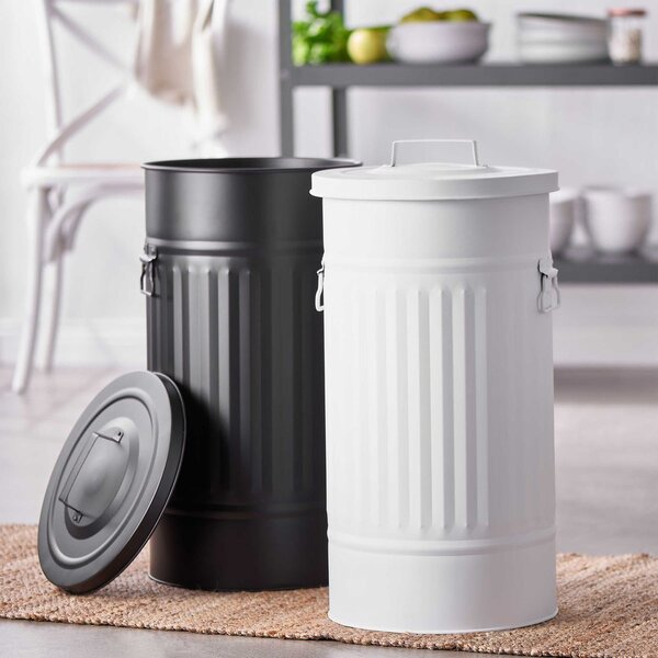 ZINC szemetesvödör/tárolóvödör, fehér 40 l