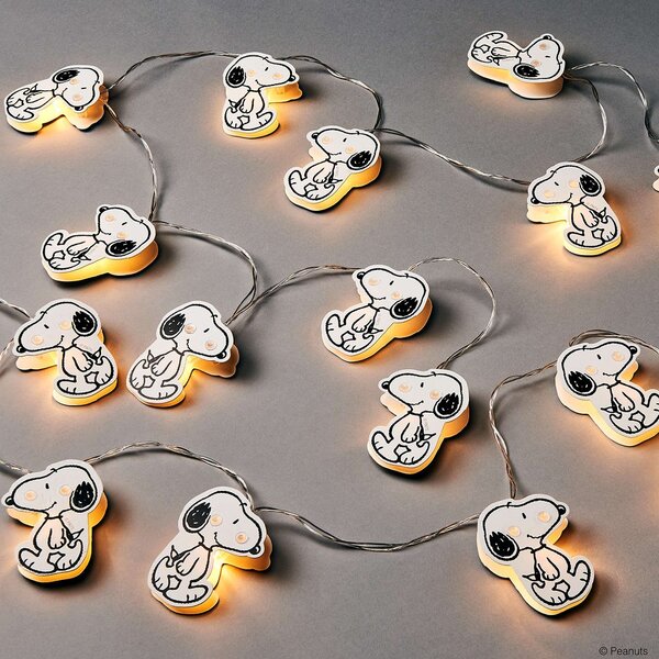 PEANUTS égősor Snoopy USB csatlakozóval, 20 LED égő
