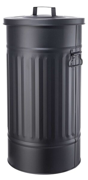 ZINC szemetesvödör/tárolóvödör, fekete 40 l