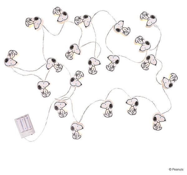 PEANUTS égősor Snoopy USB csatlakozóval, 20 LED égő