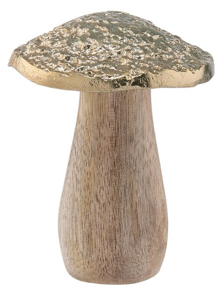 HARVEST SPLENDOR dekor gomba, fa / fém 9cm