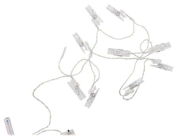 CLIP ART LED égősor USB csatlakozóval, csipesz 10 égővel