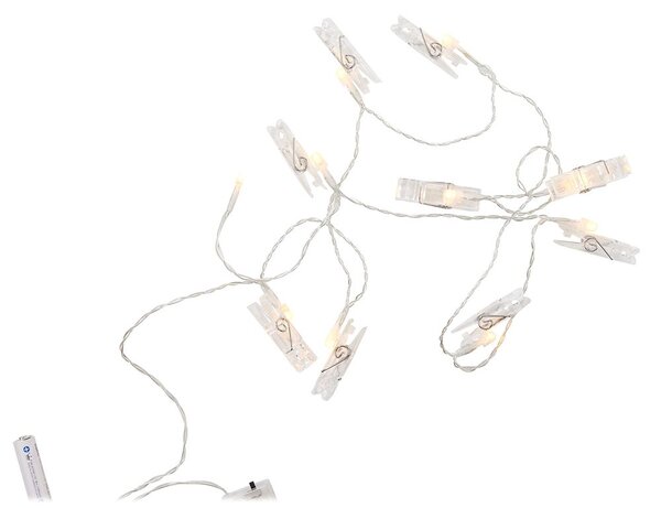 CLIP ART LED égősor USB csatlakozóval, csipesz 10 égővel