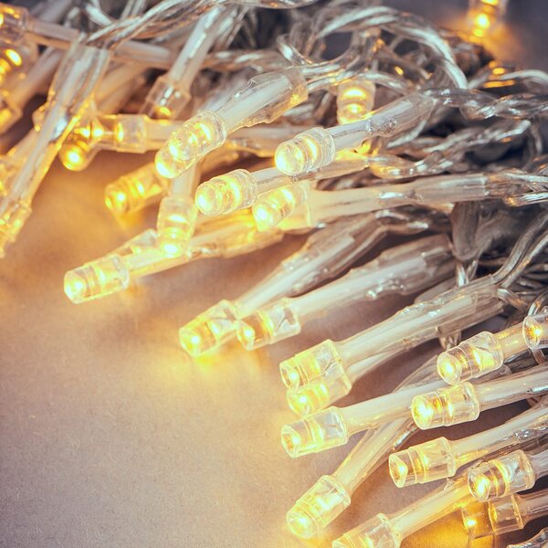 10 LIGHTS LED égősor USB csatlakozóval, átlátszó 10 égővel