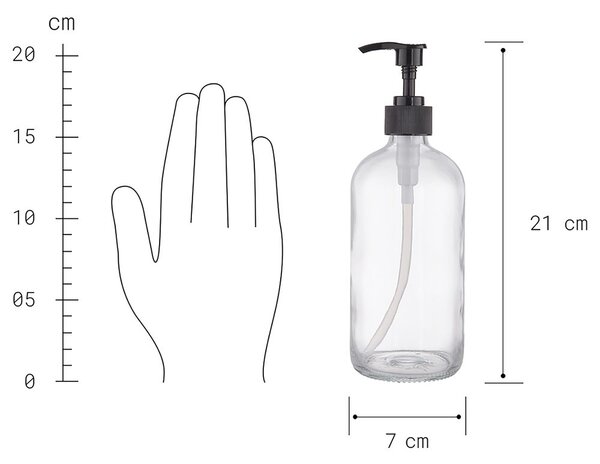 ECO újratölthető tisztítószer adagoló, üveg 500ml