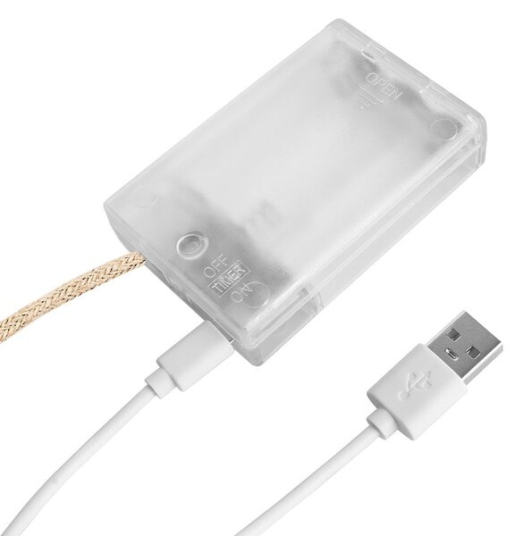 BULB LIGHTS égősor villanykörték LED, 10 égővel USB kábellel