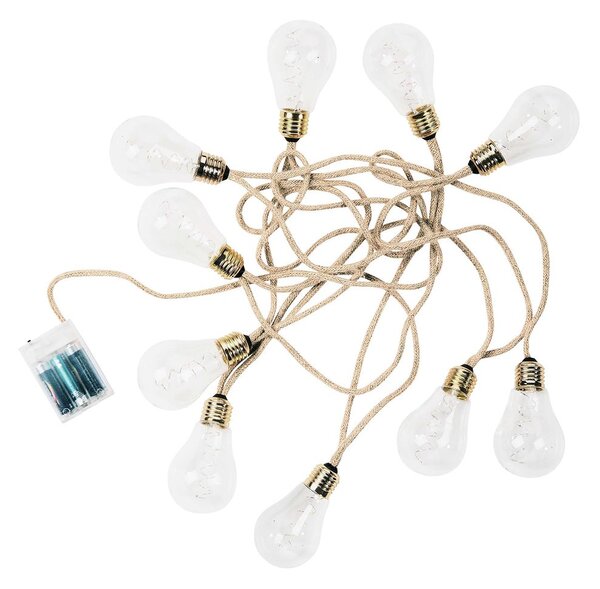 BULB LIGHTS égősor villanykörték LED, 10 égővel USB kábellel