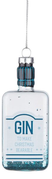 HANG ON üveg karácsonyfadísz, gin üveg 11cm