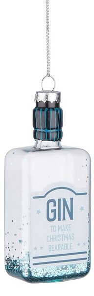 HANG ON üveg karácsonyfadísz, gin üveg 11cm