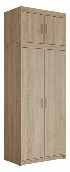 Gardróbszekrény Novduni 103, Laminált forgácslap, 246x90x53cm, Sonoma tölgy