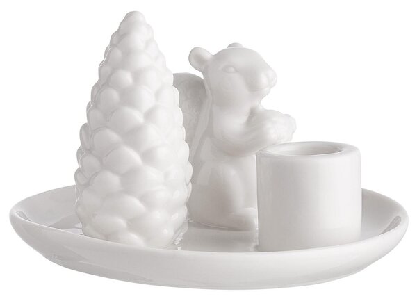 SYLVAN SPIRIT porcelán gyertyatartó, mókus 8cm