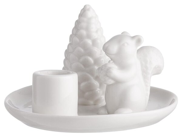 SYLVAN SPIRIT porcelán gyertyatartó, mókus 8cm