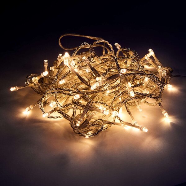 120 LIGHTS LED égősor 120 égővel USB-kábellel, átlátszó